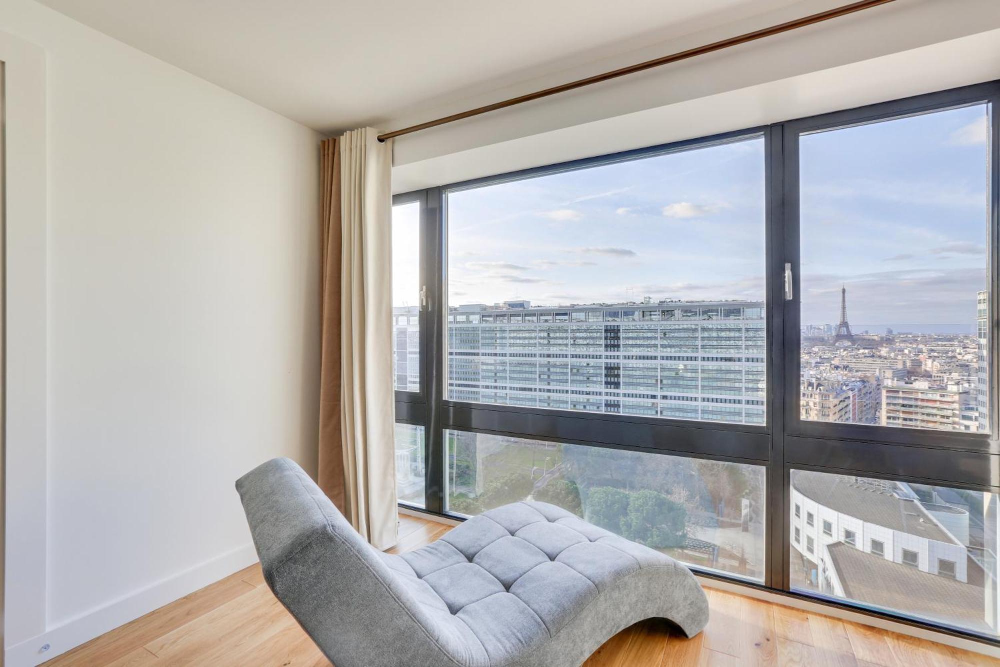 Paris Luxury Apartment 75M2 With Eiffel Tower View, 1 Min Metro, Parking Extérieur photo